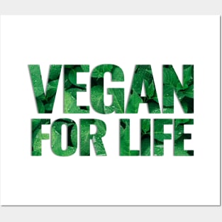 Vegan For Life Typography Design Posters and Art